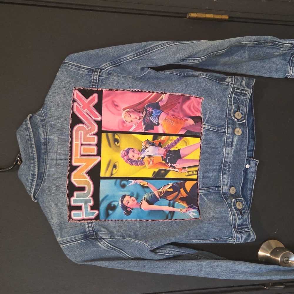 HUNTRIX Inspired LEVI Jean JACKET UPCYCLED LADIES XS ..Girls 12 /14